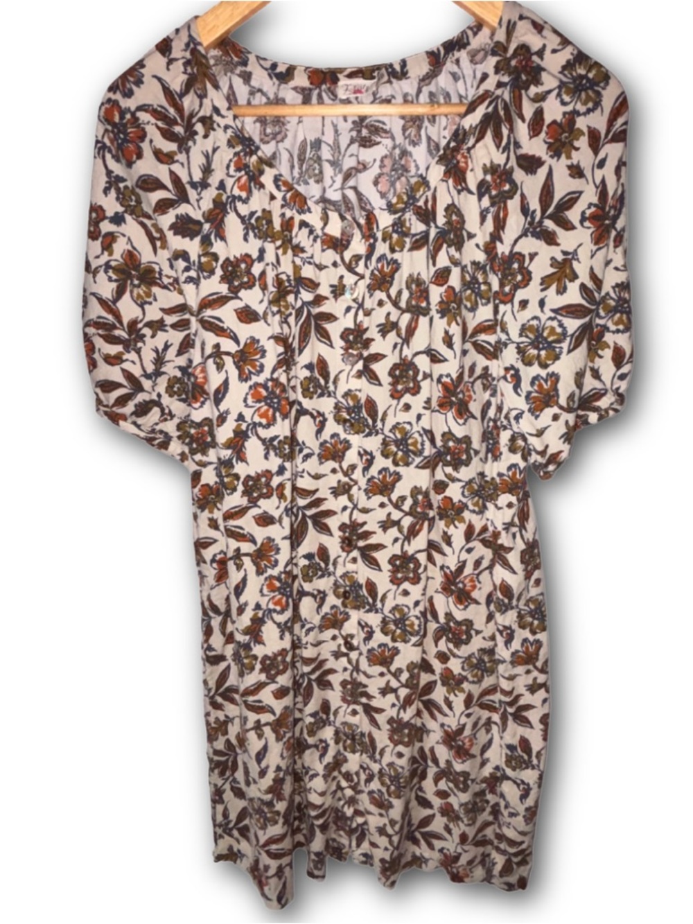 Faherty Brand Carmel Mini Dress in Ginger Maplewood Floral